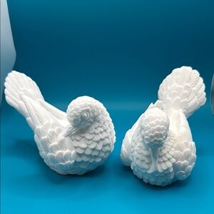 A. Santini Pair Of DOVES PIGEONS Classic Figure Made In Italy